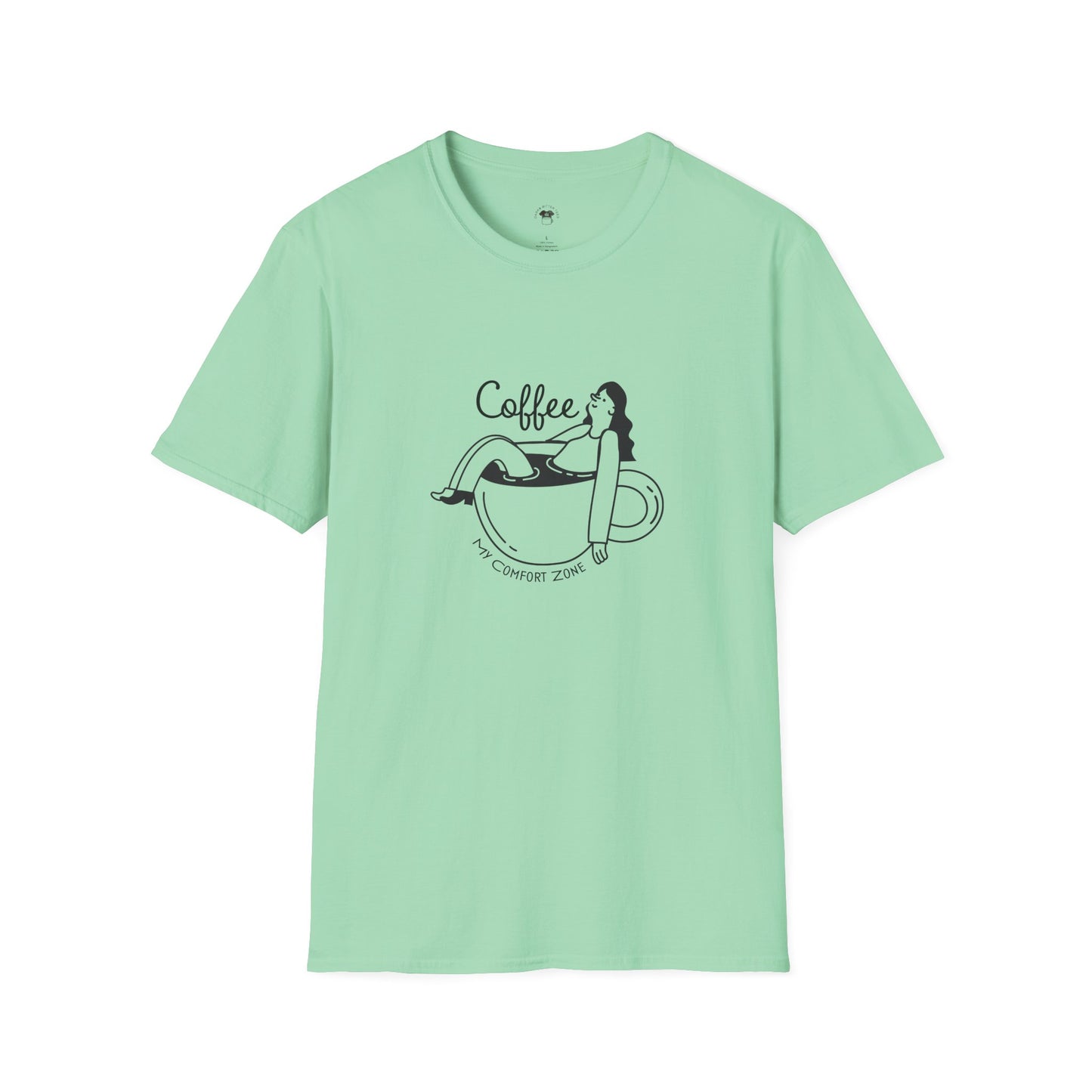 Coffee is my comfort zone, Coffee Lover Unisex T-Shirt, Funny Coffee Tee, Cute Gift for Baristas, Coffee Obsessed Apparel, Casual Everyday Wear