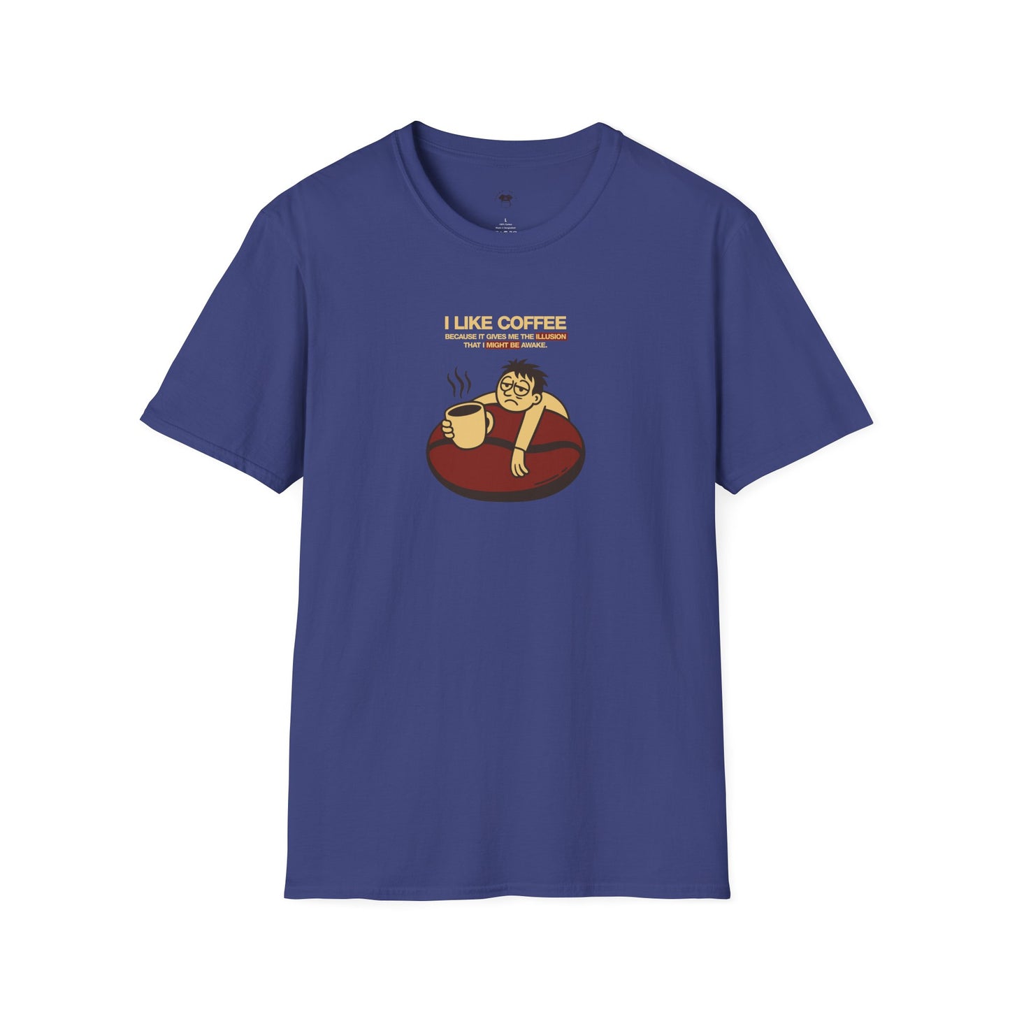 Coffee Illusion, Coffee Lover Unisex T-Shirt, Funny Coffee Tee, Cute Gift for Baristas, Coffee Obsessed Apparel, Casual Everyday Wear