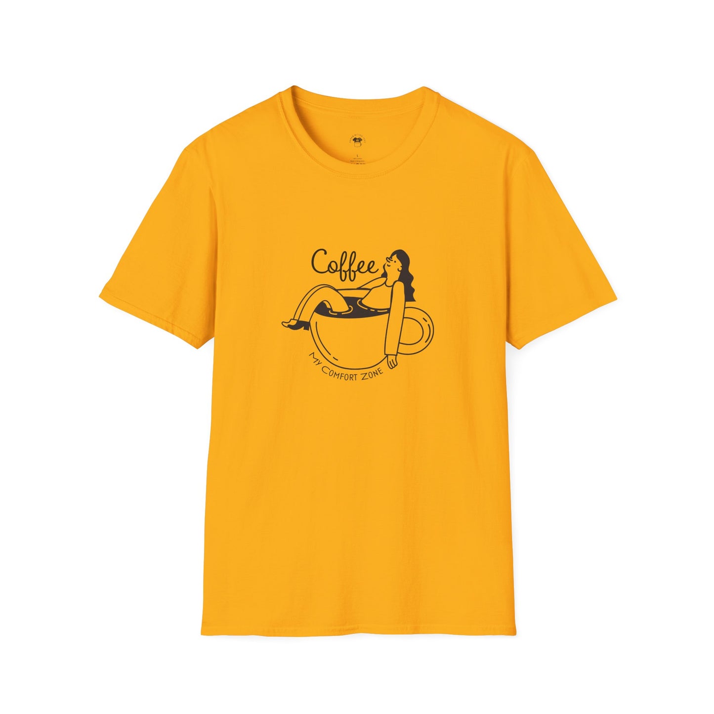 Coffee is my comfort zone, Coffee Lover Unisex T-Shirt, Funny Coffee Tee, Cute Gift for Baristas, Coffee Obsessed Apparel, Casual Everyday Wear