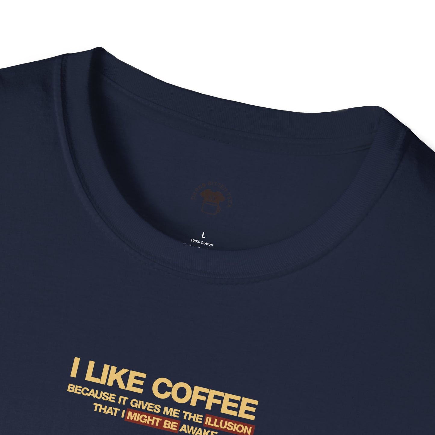Coffee Illusion, Coffee Lover Unisex T-Shirt, Funny Coffee Tee, Cute Gift for Baristas, Coffee Obsessed Apparel, Casual Everyday Wear