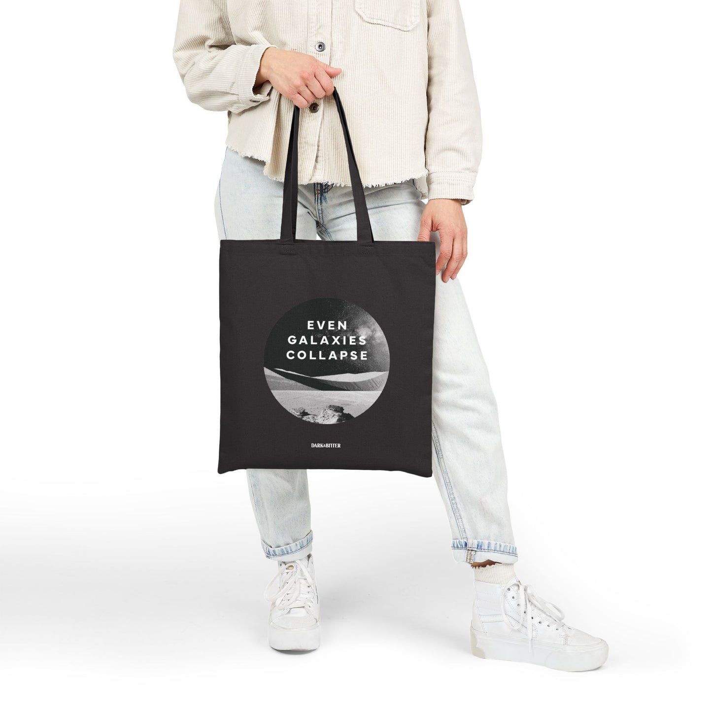 Even galaxies collapse Tote bag