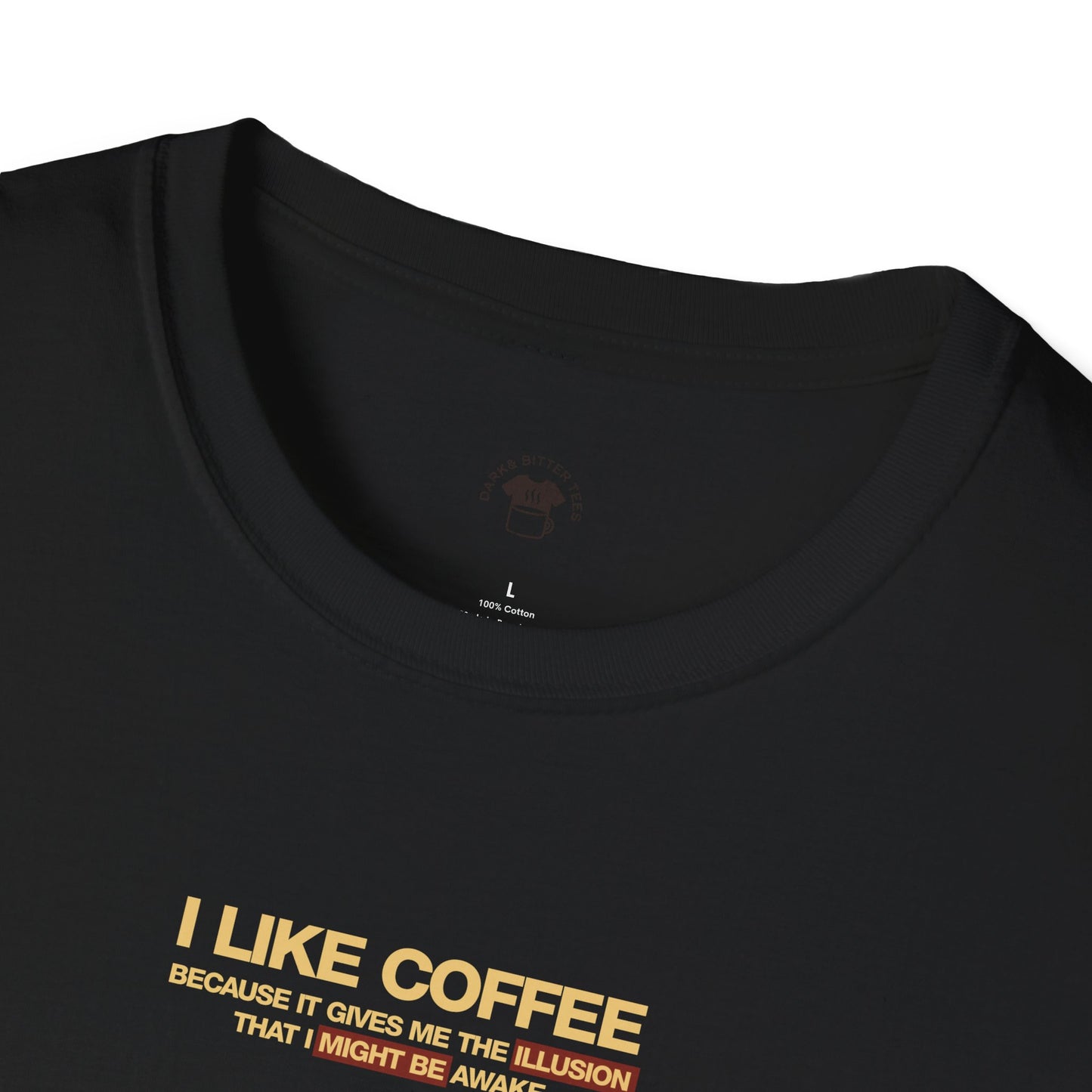 Coffee Illusion, Coffee Lover Unisex T-Shirt, Funny Coffee Tee, Cute Gift for Baristas, Coffee Obsessed Apparel, Casual Everyday Wear