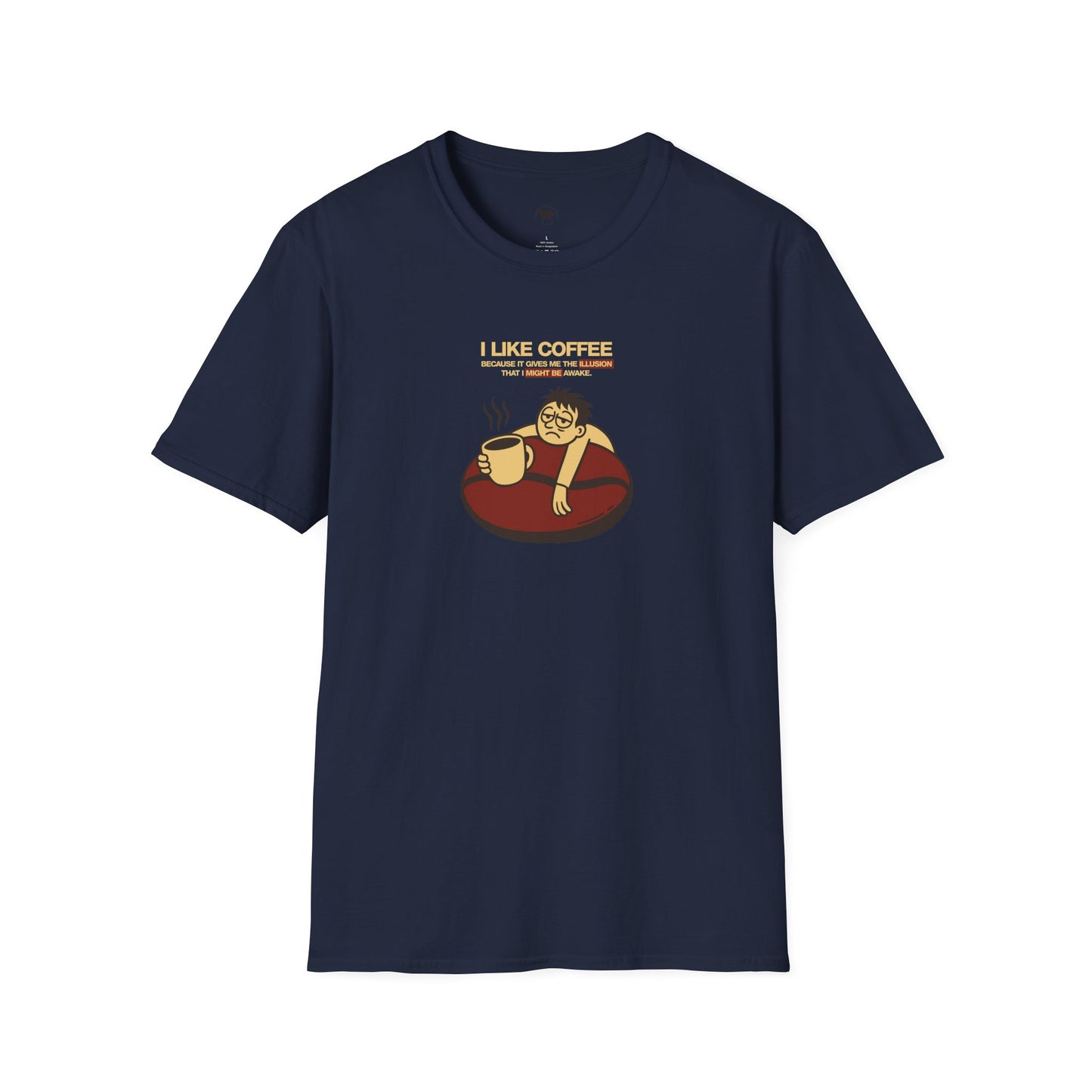 Coffee Illusion, Coffee Lover Unisex T-Shirt, Funny Coffee Tee, Cute Gift for Baristas, Coffee Obsessed Apparel, Casual Everyday Wear