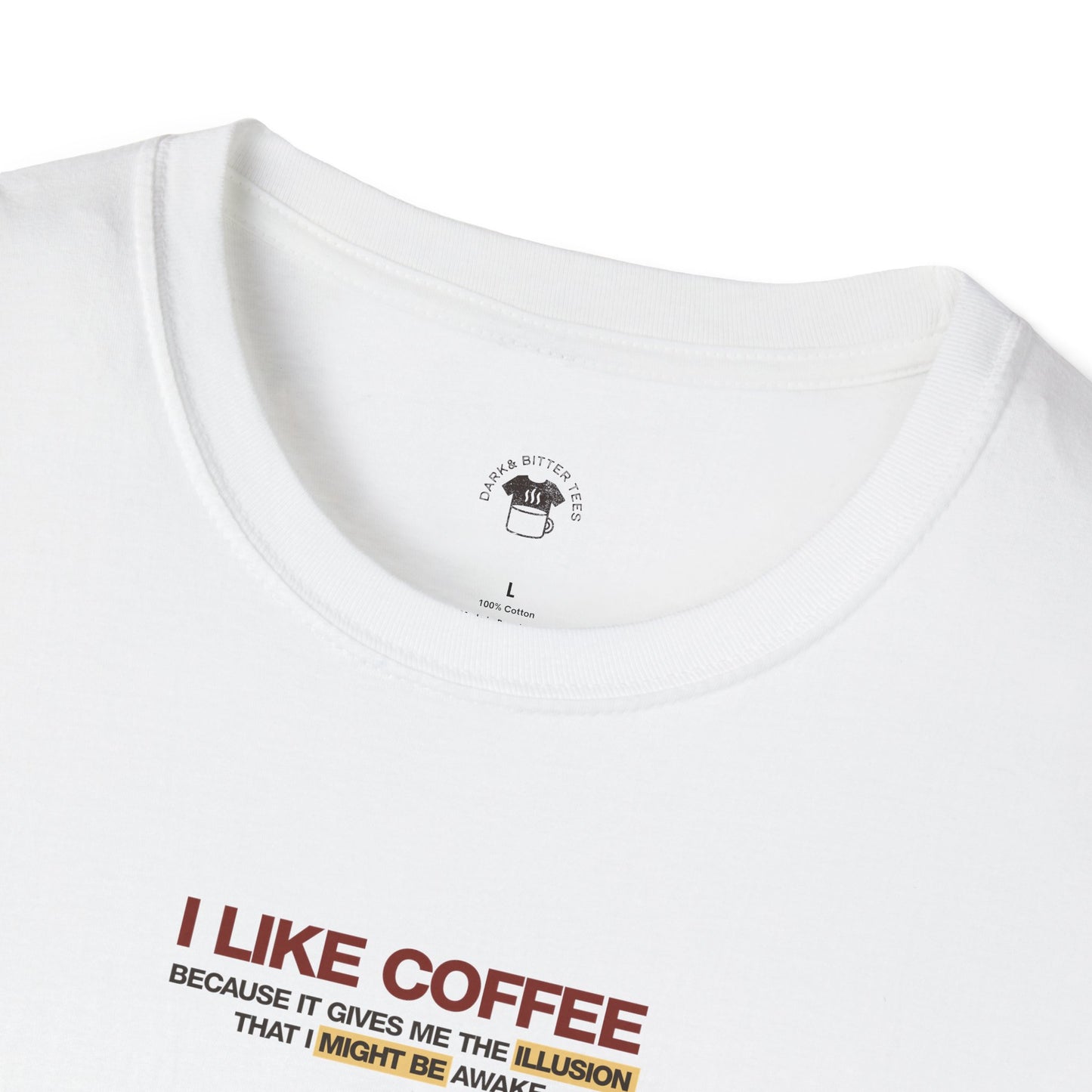 Coffee Illusion, Coffee Lover Unisex T-Shirt, Funny Coffee Tee, Cute Gift for Baristas, Coffee Obsessed Apparel, Casual Everyday Wear