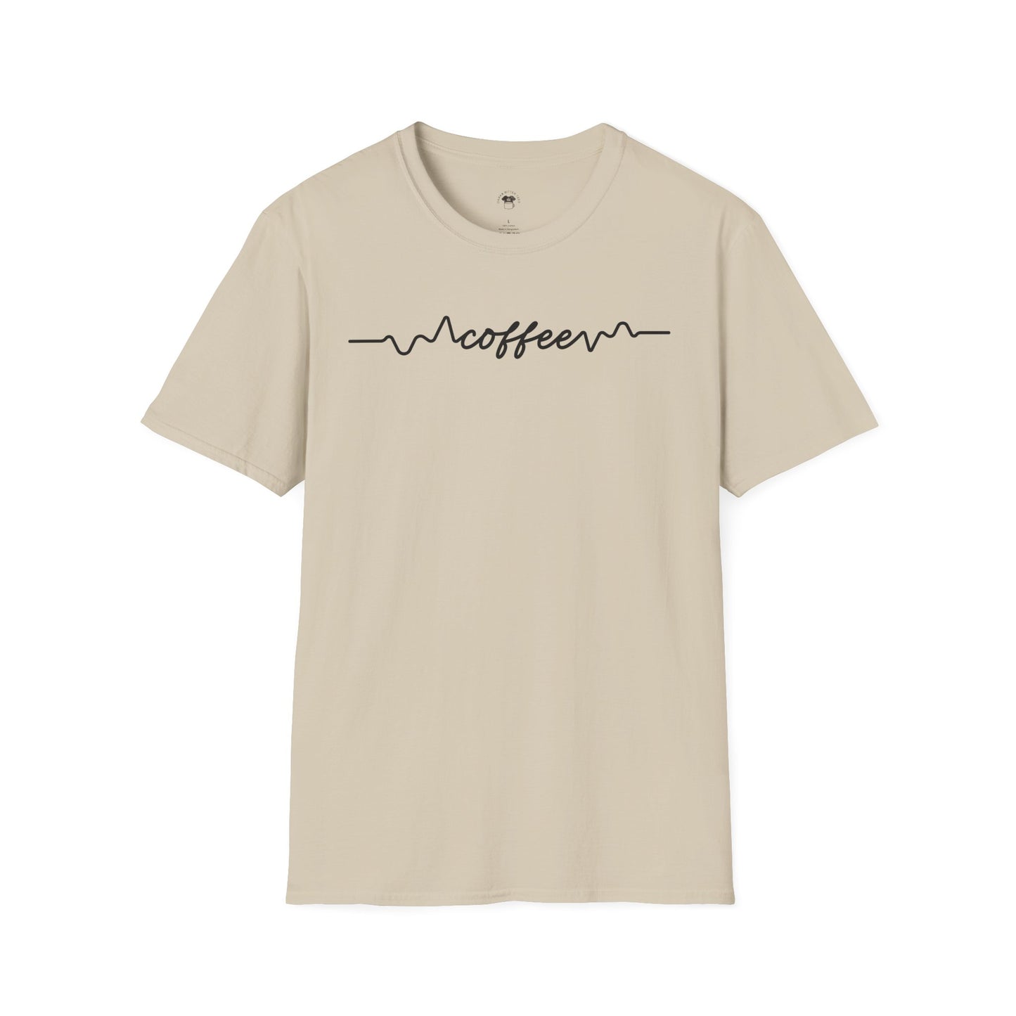 Coffee line, Coffee Lover Unisex T-Shirt, Funny Coffee Tee, Cute Gift for Baristas, Coffee Obsessed Apparel, Casual Everyday Wear