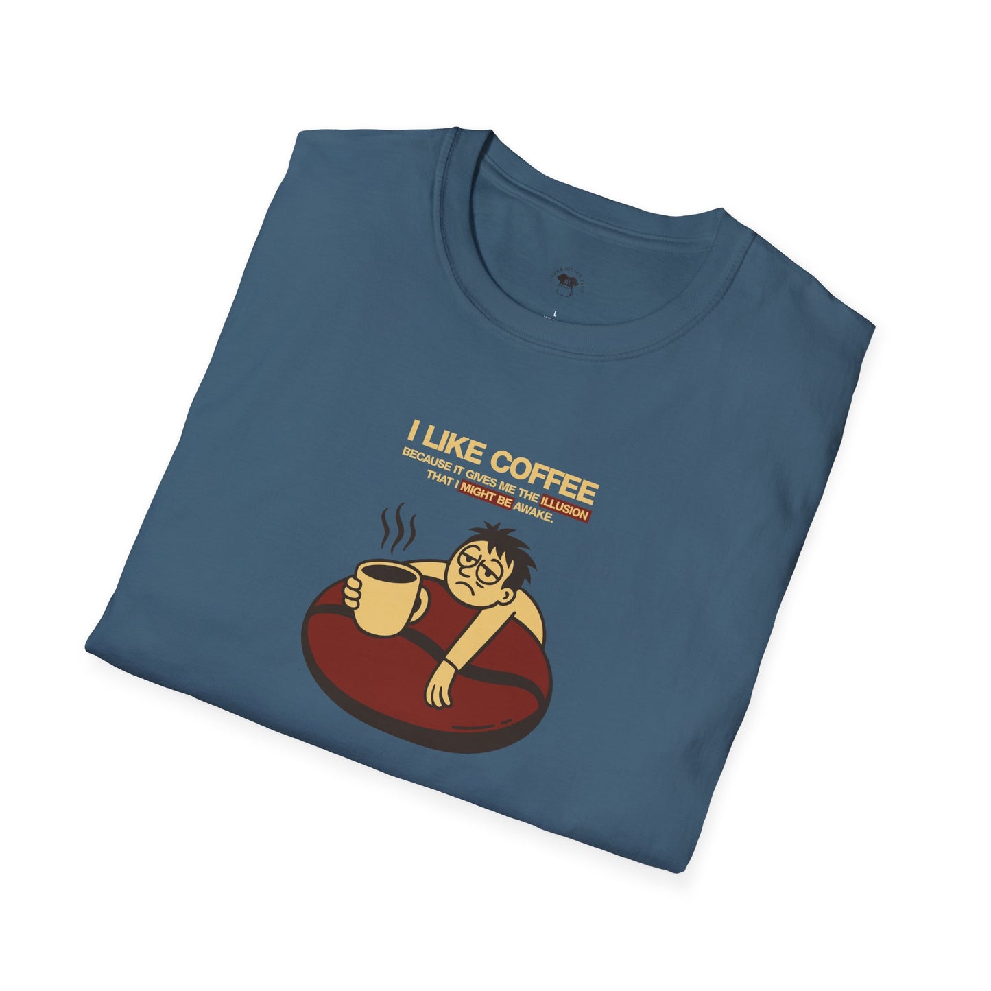 Coffee Illusion, Coffee Lover Unisex T-Shirt, Funny Coffee Tee, Cute Gift for Baristas, Coffee Obsessed Apparel, Casual Everyday Wear