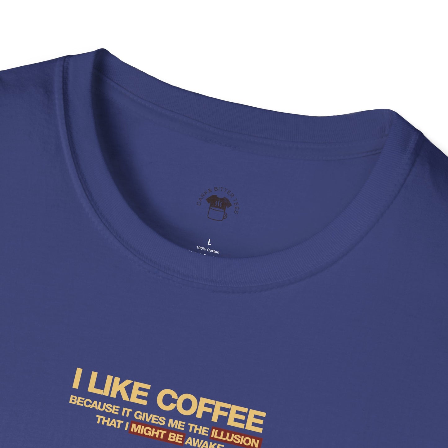 Coffee Illusion, Coffee Lover Unisex T-Shirt, Funny Coffee Tee, Cute Gift for Baristas, Coffee Obsessed Apparel, Casual Everyday Wear