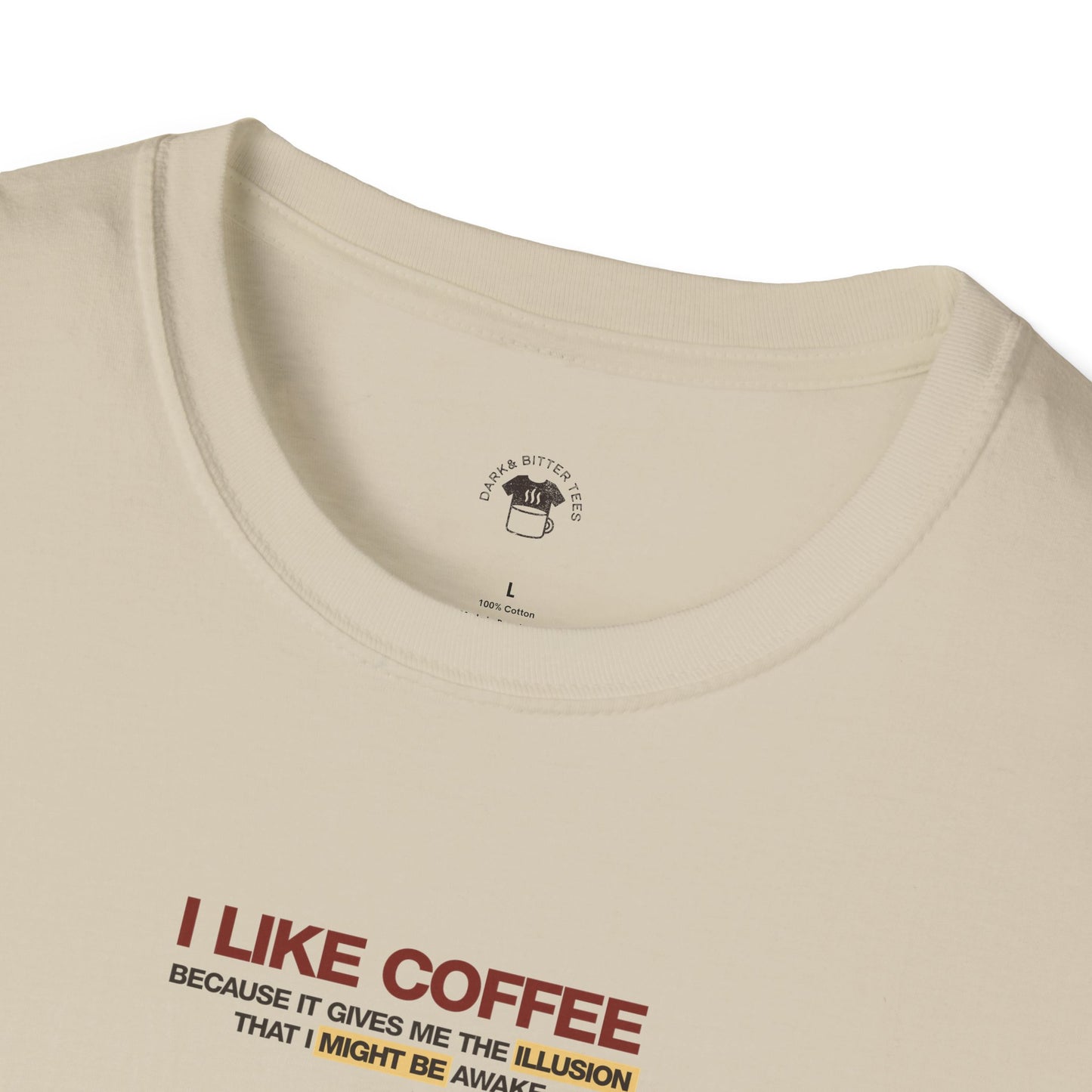 Coffee Illusion, Coffee Lover Unisex T-Shirt, Funny Coffee Tee, Cute Gift for Baristas, Coffee Obsessed Apparel, Casual Everyday Wear