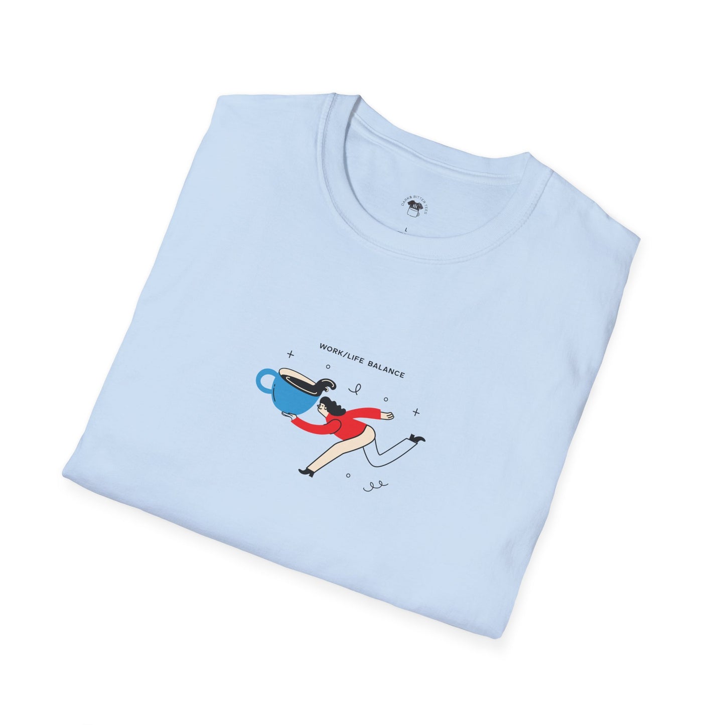 Work life balance, Coffee Lover Unisex T-Shirt, Funny Coffee Tee, Cute Gift for Baristas, Coffee Obsessed Apparel, Casual Everyday Wear