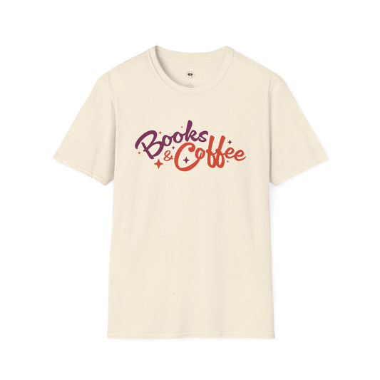 Books and coffee, Coffee Lover Unisex T-Shirt, Funny Coffee Tee, Cute Gift for Baristas, Coffee Obsessed Apparel, Casual Everyday Wear