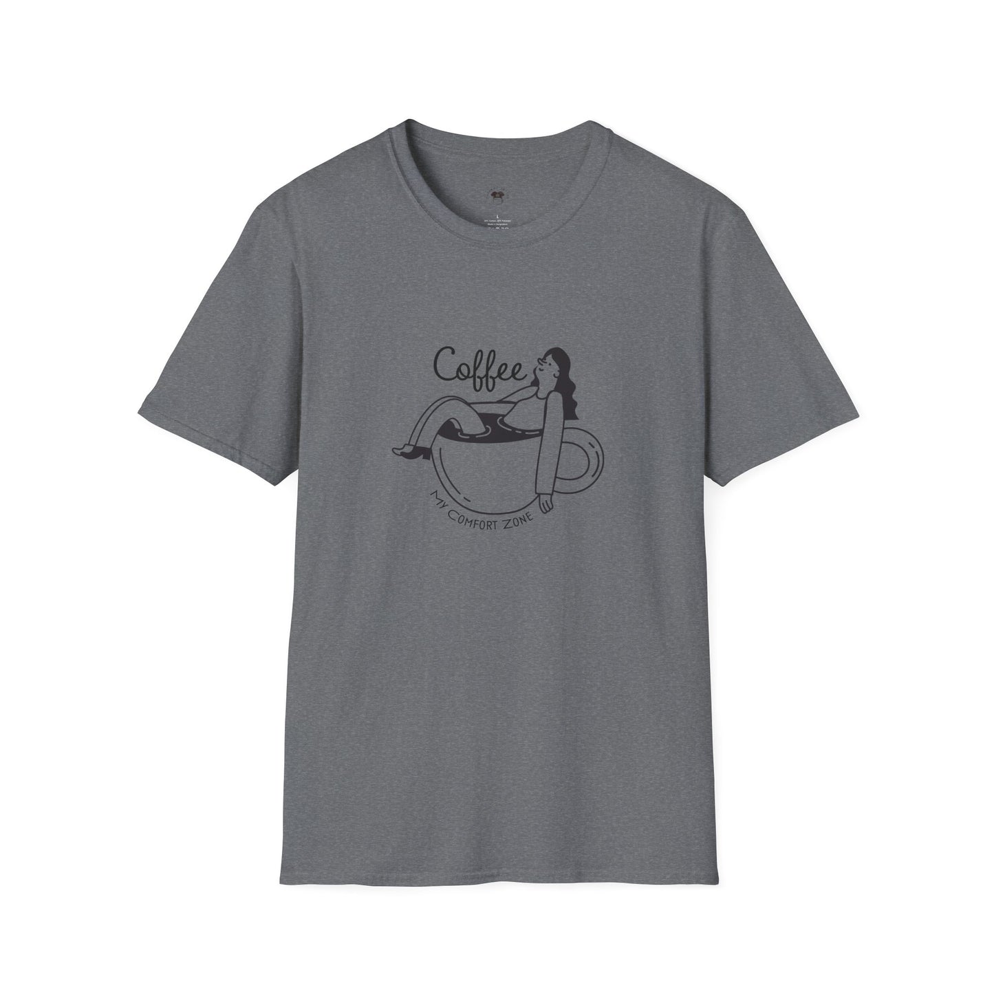 Coffee is my comfort zone, Coffee Lover Unisex T-Shirt, Funny Coffee Tee, Cute Gift for Baristas, Coffee Obsessed Apparel, Casual Everyday Wear
