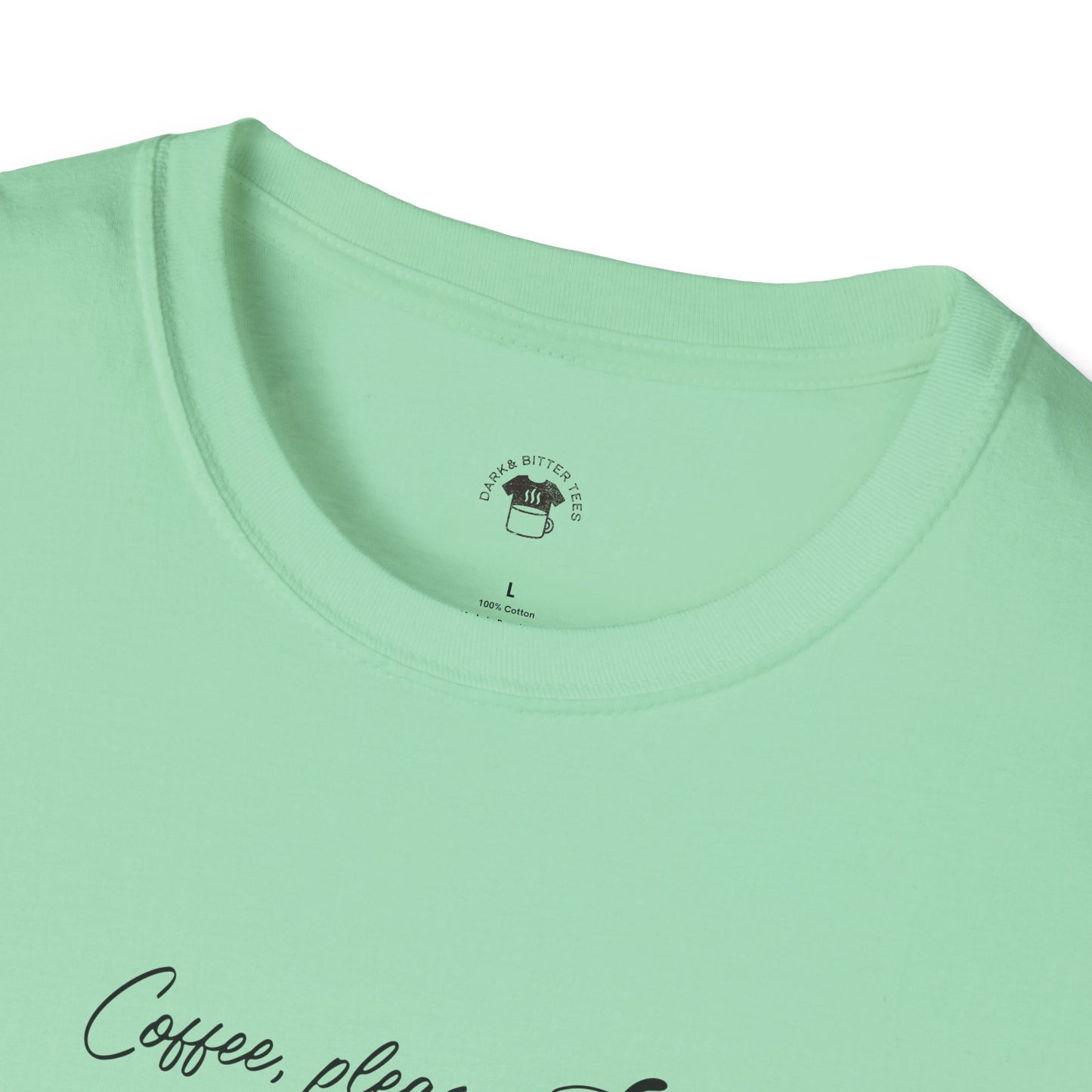 Coffee please, Coffee Lover Unisex T-Shirt, Funny Coffee Tee, Cute Gift for Baristas, Coffee Obsessed Apparel, Casual Everyday Wear