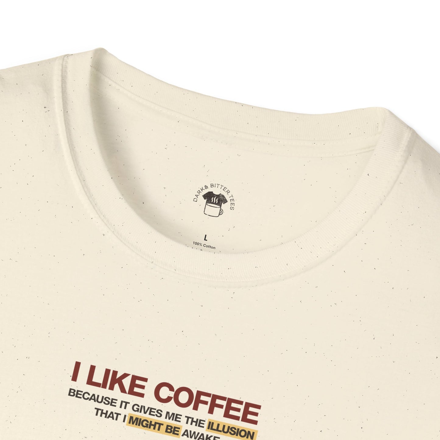 Coffee Illusion, Coffee Lover Unisex T-Shirt, Funny Coffee Tee, Cute Gift for Baristas, Coffee Obsessed Apparel, Casual Everyday Wear