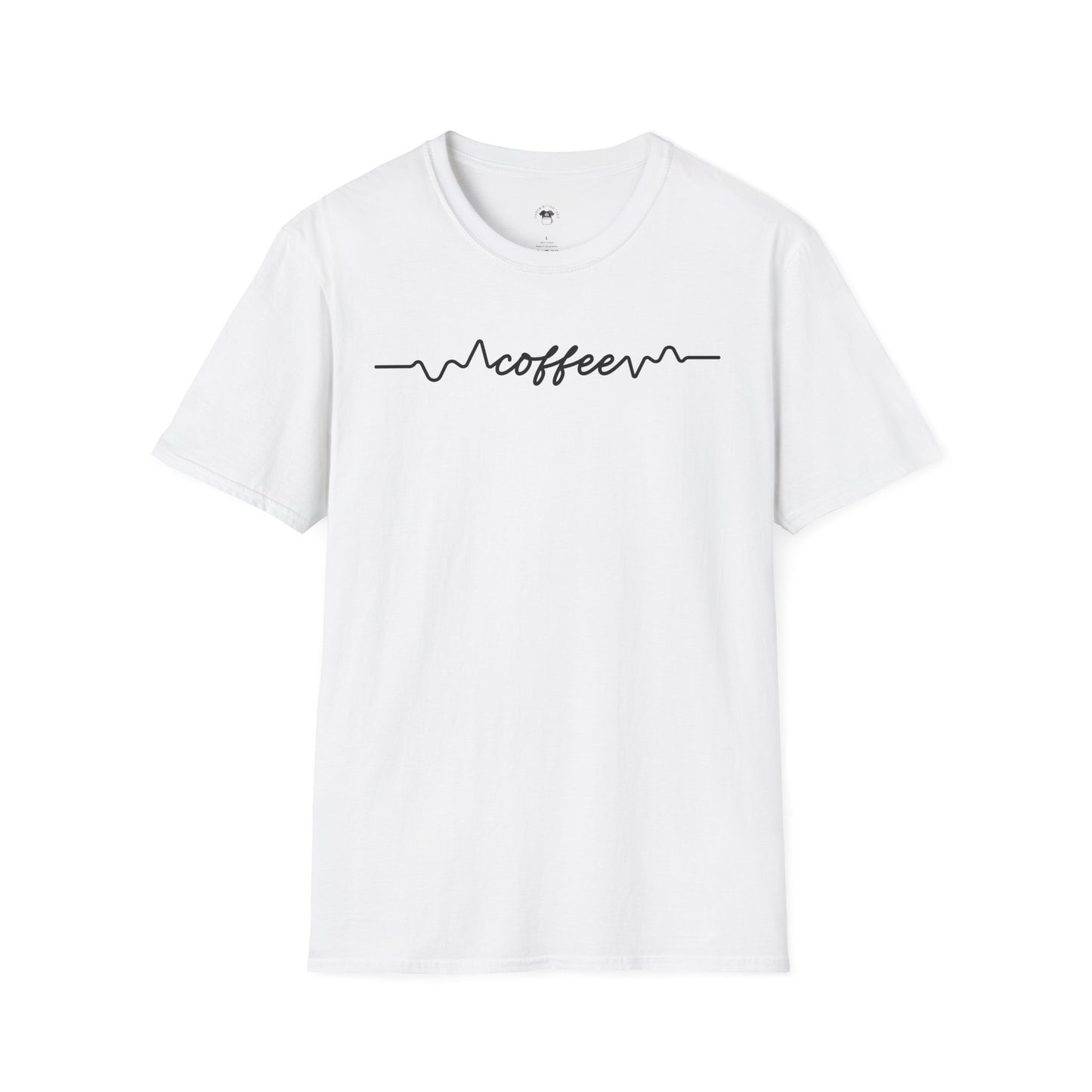 Coffee line, Coffee Lover Unisex T-Shirt, Funny Coffee Tee, Cute Gift for Baristas, Coffee Obsessed Apparel, Casual Everyday Wear