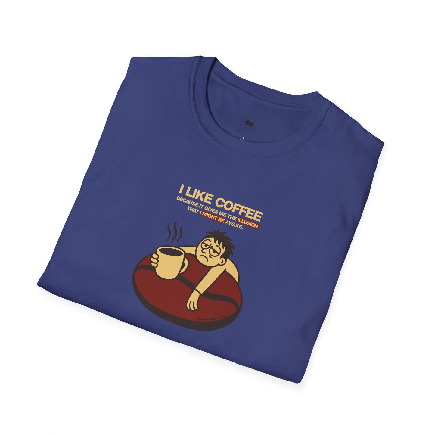 Coffee Illusion, Coffee Lover Unisex T-Shirt, Funny Coffee Tee, Cute Gift for Baristas, Coffee Obsessed Apparel, Casual Everyday Wear