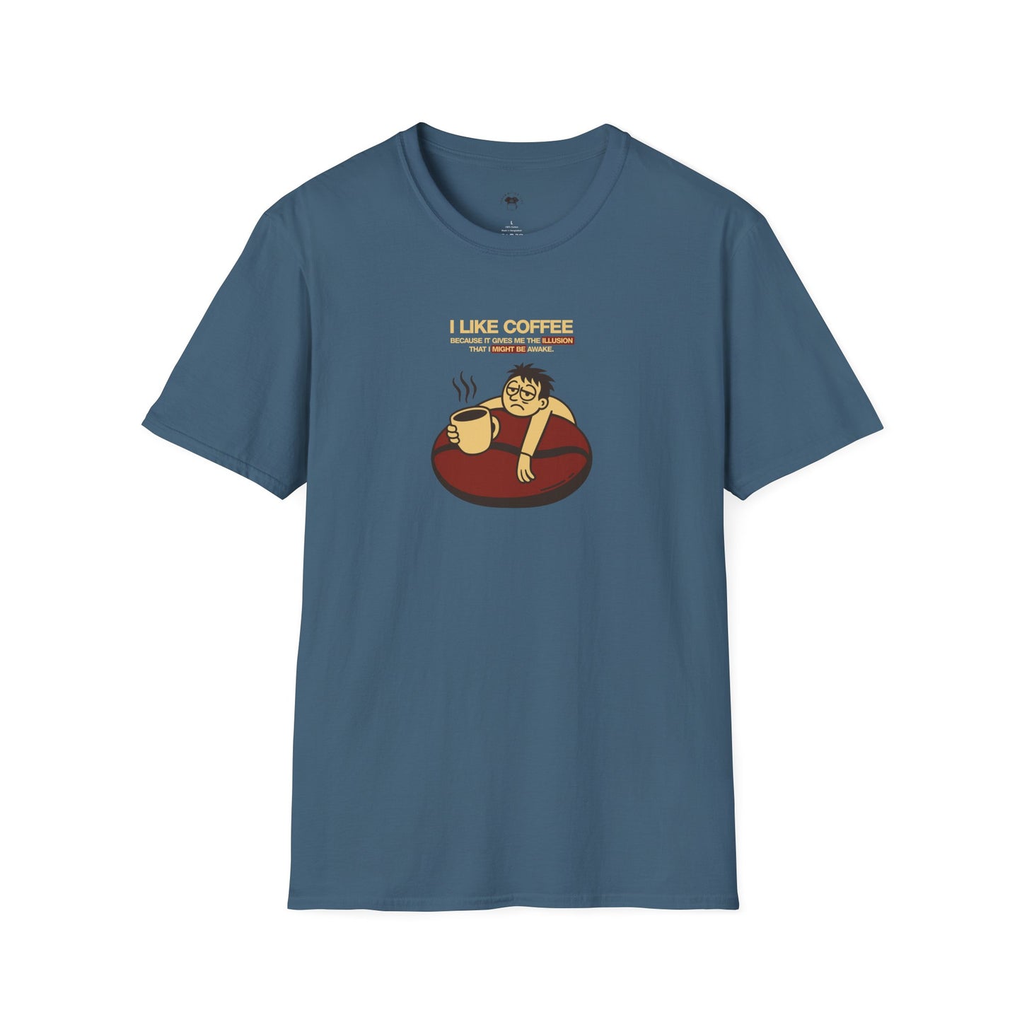 Coffee Illusion, Coffee Lover Unisex T-Shirt, Funny Coffee Tee, Cute Gift for Baristas, Coffee Obsessed Apparel, Casual Everyday Wear