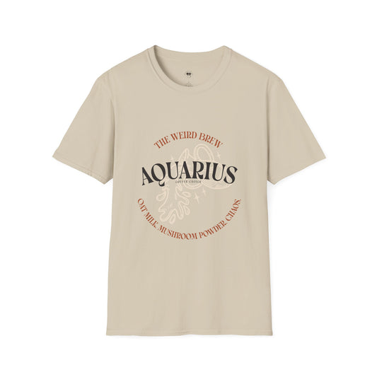 Aquarius coffee, Coffee Lover Unisex T-Shirt, Funny Coffee Tee, Cute Gift for Baristas, Coffee Obsessed Apparel, Casual Everyday Wear