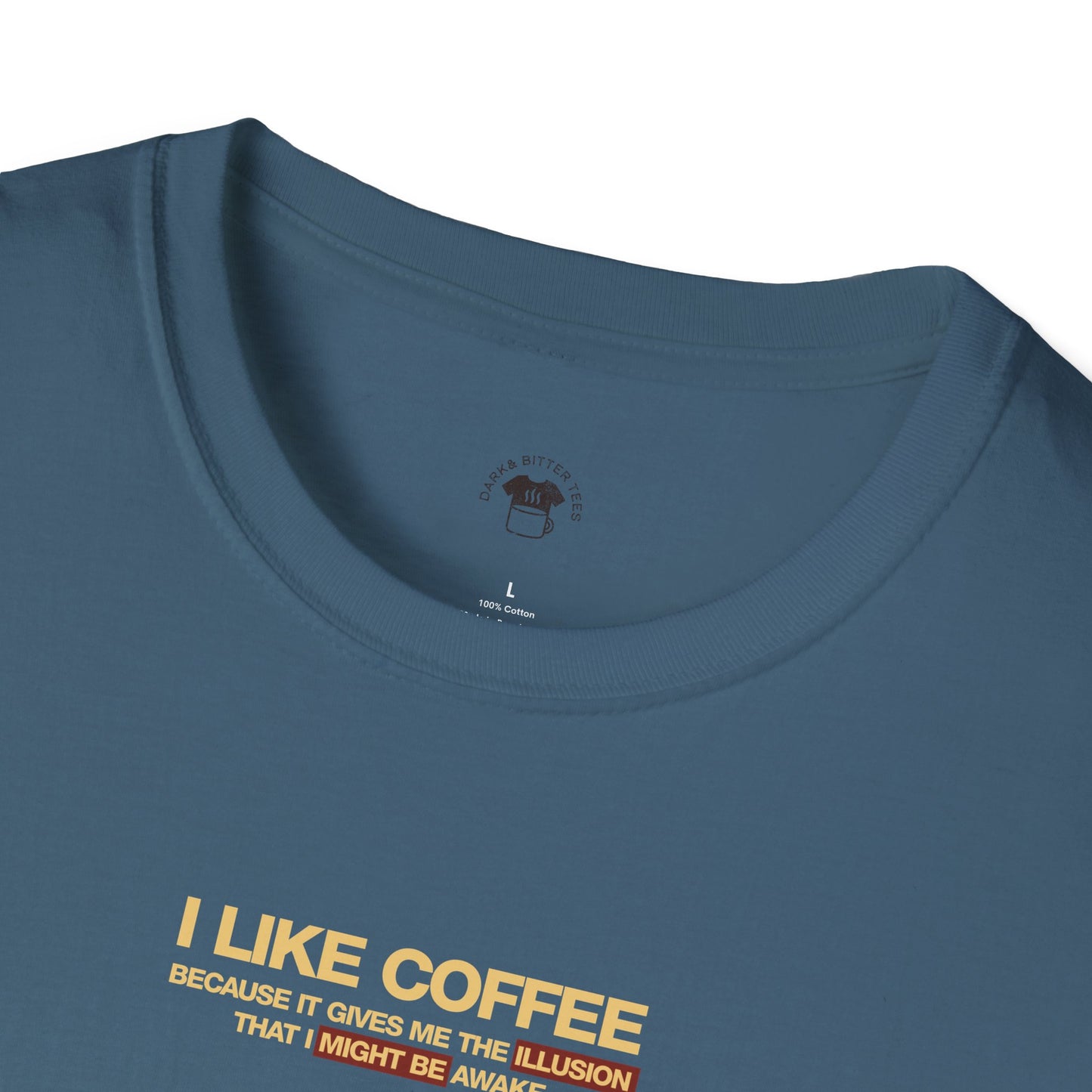 Coffee Illusion, Coffee Lover Unisex T-Shirt, Funny Coffee Tee, Cute Gift for Baristas, Coffee Obsessed Apparel, Casual Everyday Wear