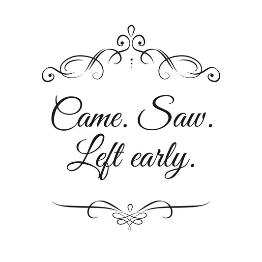 Came. Saw. Left early. T-Shirt