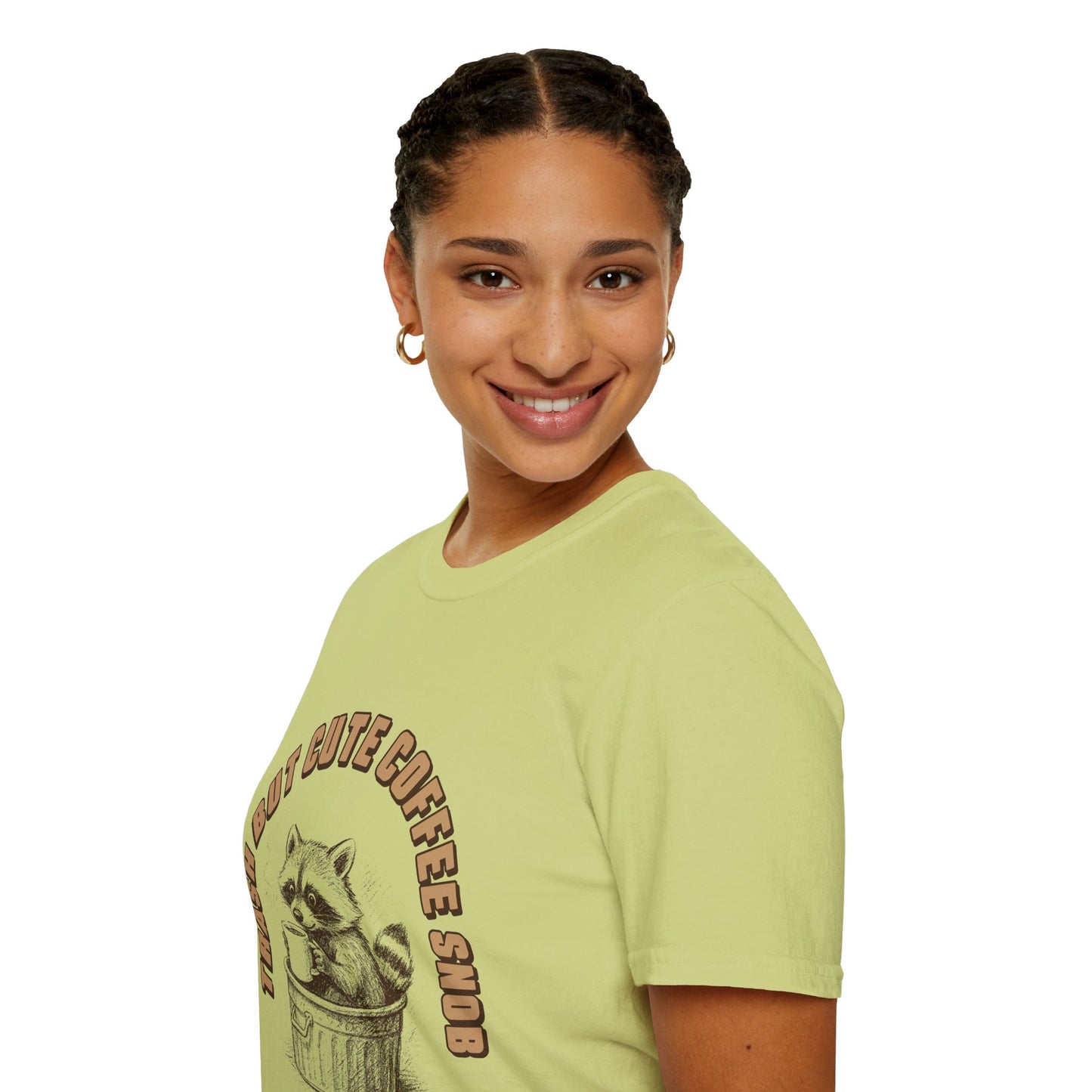 Funny Raccoon T-Shirt, Coffee Lover Tee, Gift for Coffee Snobs, Cute Animal Shirt, Perfect for Birthdays