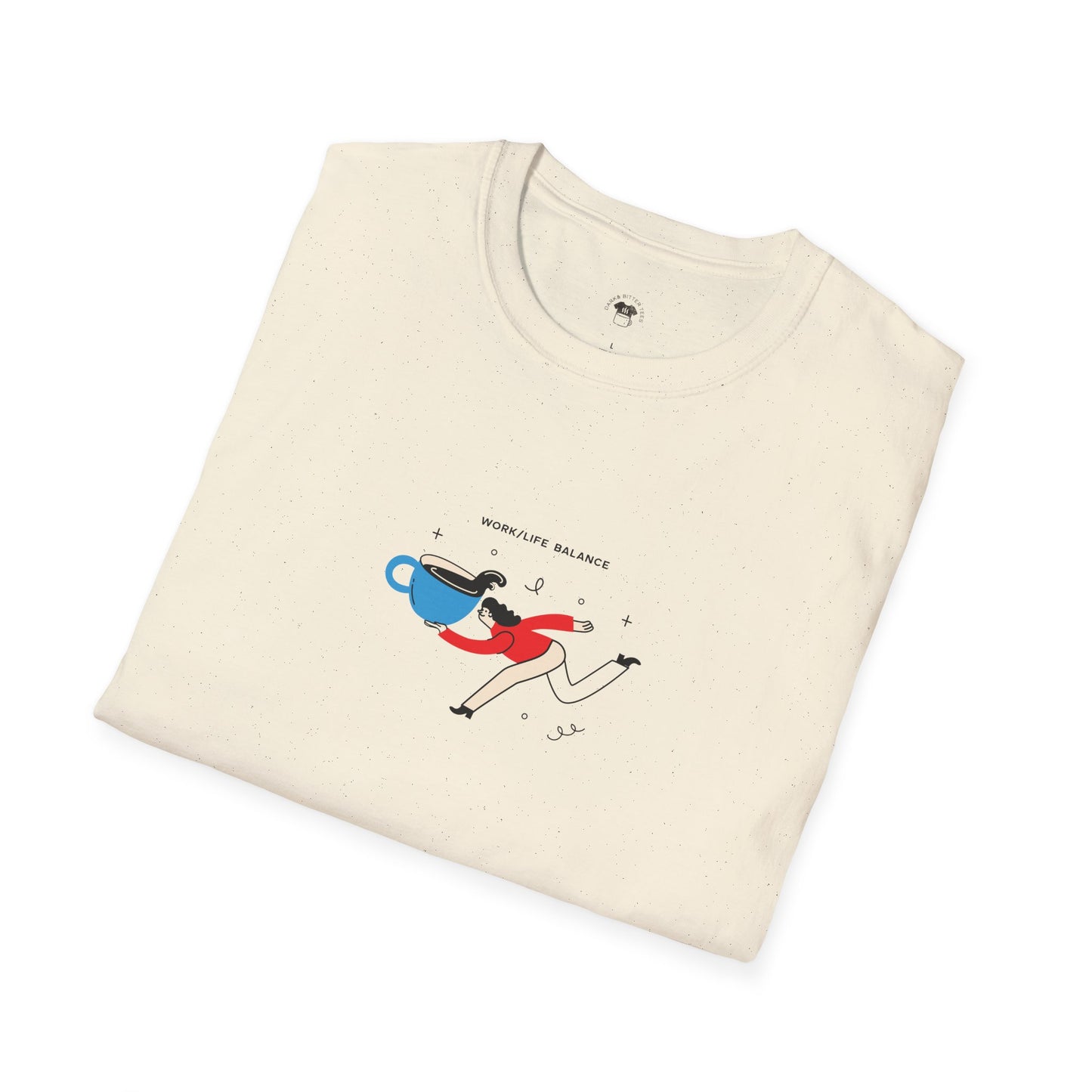 Work life balance, Coffee Lover Unisex T-Shirt, Funny Coffee Tee, Cute Gift for Baristas, Coffee Obsessed Apparel, Casual Everyday Wear