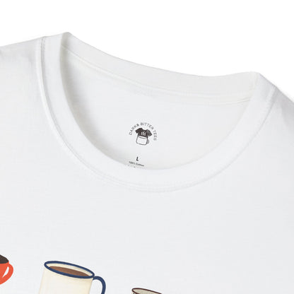 Coffee mugs and cups 1, Coffee Lover Unisex T-Shirt, Funny Coffee Tee, Cute Gift for Baristas, Coffee Obsessed Apparel, Casual Everyday Wear