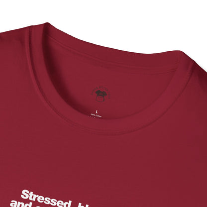 Stressed, Blessed and Coffee Obsessed, Coffee Lover Unisex T-Shirt, Funny Coffee Tee, Cute Gift for Baristas, Coffee Obsessed Apparel, Casual Everyday Wear