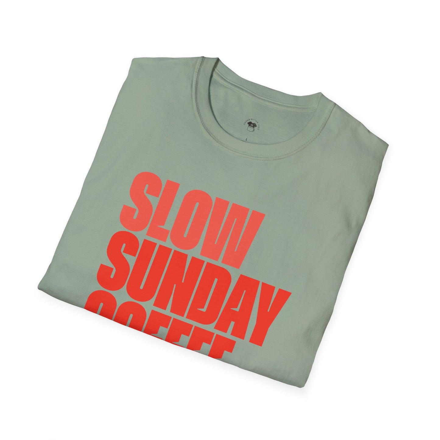 Slow Sunday coffee club, Coffee Lover Unisex T-Shirt, Funny Coffee Tee, Cute Gift for Baristas, Coffee Obsessed Apparel, Casual Everyday Wear