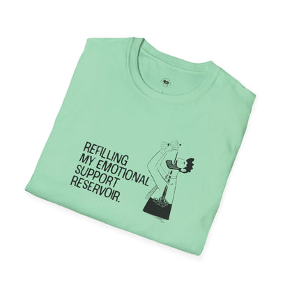 Refilling my emotional reservoir, Coffee Lover Unisex T-Shirt, Funny Coffee Tee, Cute Gift for Baristas, Coffee Obsessed Apparel, Casual Everyday Wear