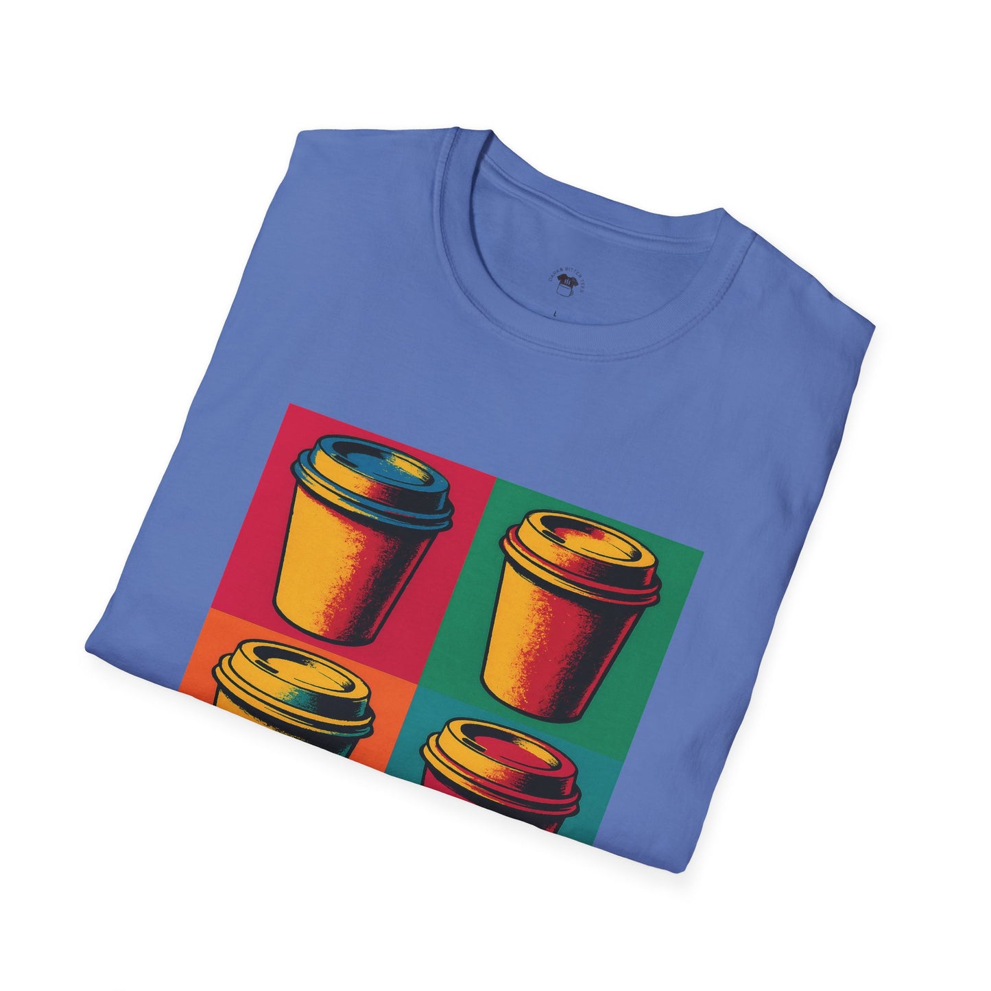 Warhol pop art to go coffee cup, Coffee Lover Unisex T-Shirt, Funny Coffee Tee, Cute Gift for Baristas, Coffee Obsessed Apparel, Casual Everyday Wear