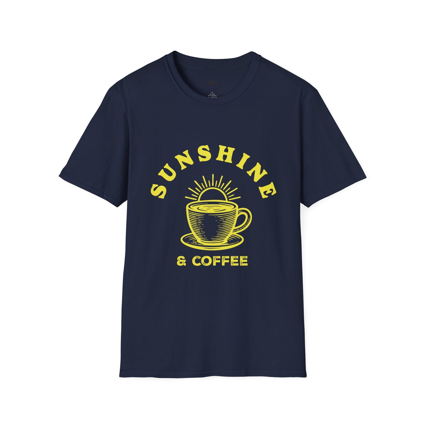 Sunshine and coffee, Coffee Lover Unisex T-Shirt, Funny Coffee Tee, Cute Gift for Baristas, Coffee Obsessed Apparel, Casual Everyday Wear