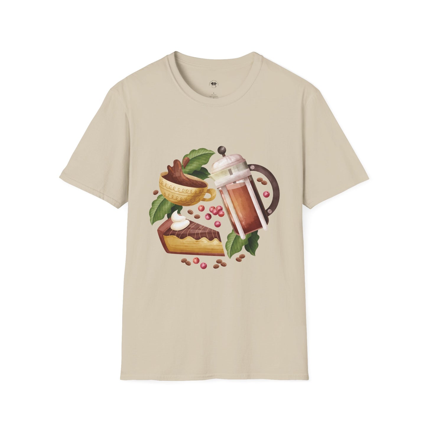 Retro French Press, Coffee Lover Unisex T-Shirt, Funny Coffee Tee, Cute Gift for Baristas, Coffee Obsessed Apparel, Casual Everyday Wear