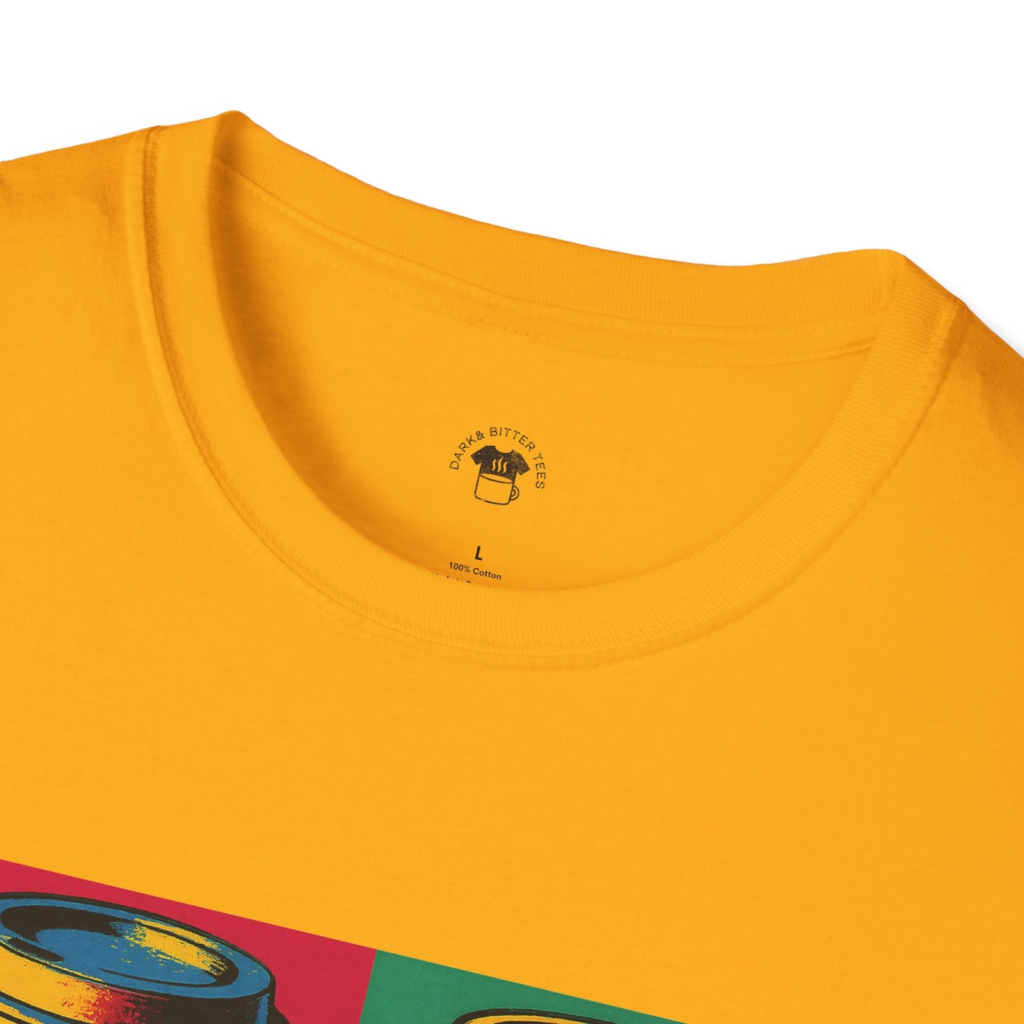 Warhol pop art to go coffee cup, Coffee Lover Unisex T-Shirt, Funny Coffee Tee, Cute Gift for Baristas, Coffee Obsessed Apparel, Casual Everyday Wear