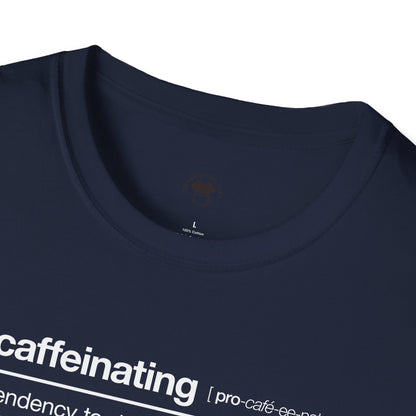 Procaffeinating, Coffee Lover Unisex T-Shirt, Funny Coffee Tee, Cute Gift for Baristas, Coffee Obsessed Apparel, Casual Everyday Wear