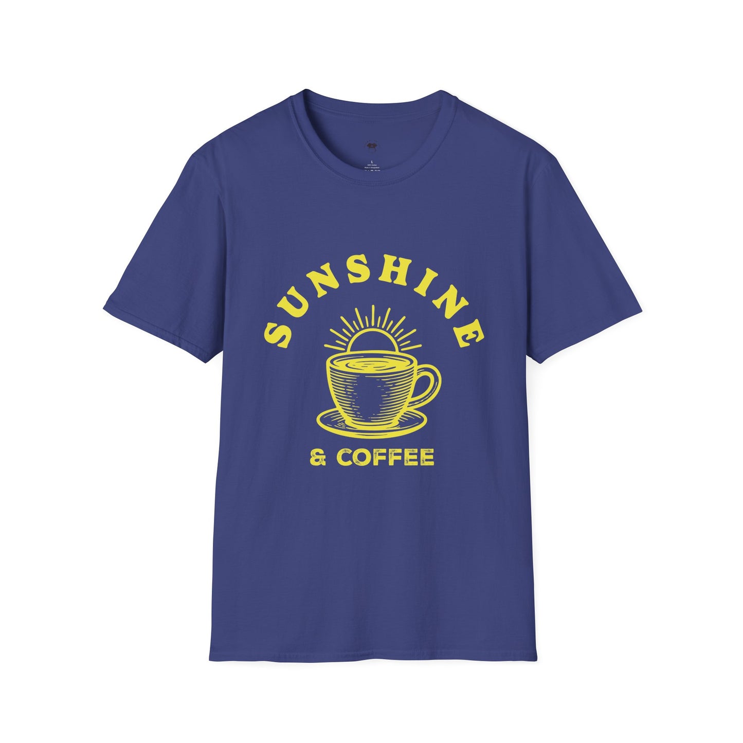 Sunshine and coffee, Coffee Lover Unisex T-Shirt, Funny Coffee Tee, Cute Gift for Baristas, Coffee Obsessed Apparel, Casual Everyday Wear