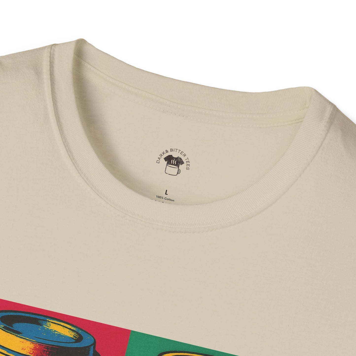 Warhol pop art to go coffee cup, Coffee Lover Unisex T-Shirt, Funny Coffee Tee, Cute Gift for Baristas, Coffee Obsessed Apparel, Casual Everyday Wear