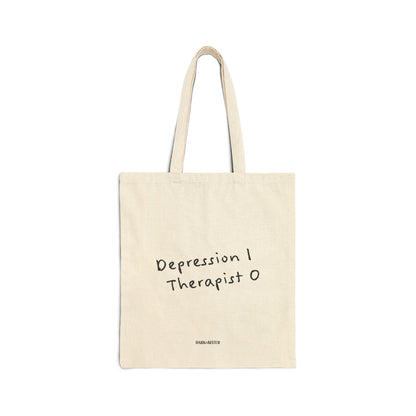 Depression 1 Therapist 0 Tote bag