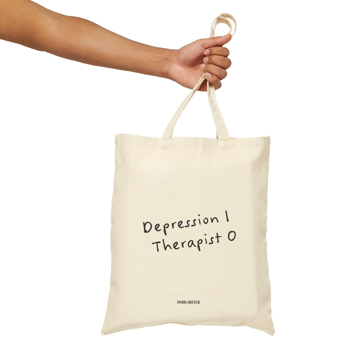 Depression 1 Therapist 0 Tote bag