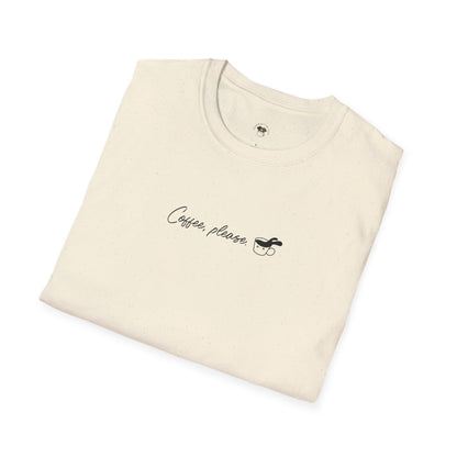 Coffee please, Coffee Lover Unisex T-Shirt, Funny Coffee Tee, Cute Gift for Baristas, Coffee Obsessed Apparel, Casual Everyday Wear