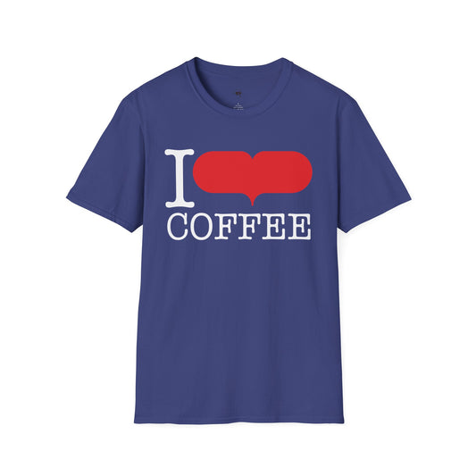 I Love Coffee, Coffee Lover Unisex T-Shirt, Funny Coffee Tee, Cute Gift for Baristas, Coffee Obsessed Apparel, Casual Everyday Wear