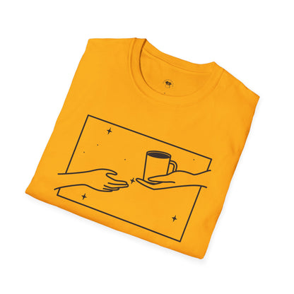 Hand of God Coffee, Coffee Lover Unisex T-Shirt, Funny Coffee Tee, Cute Gift for Baristas, Coffee Obsessed Apparel, Casual Everyday Wear