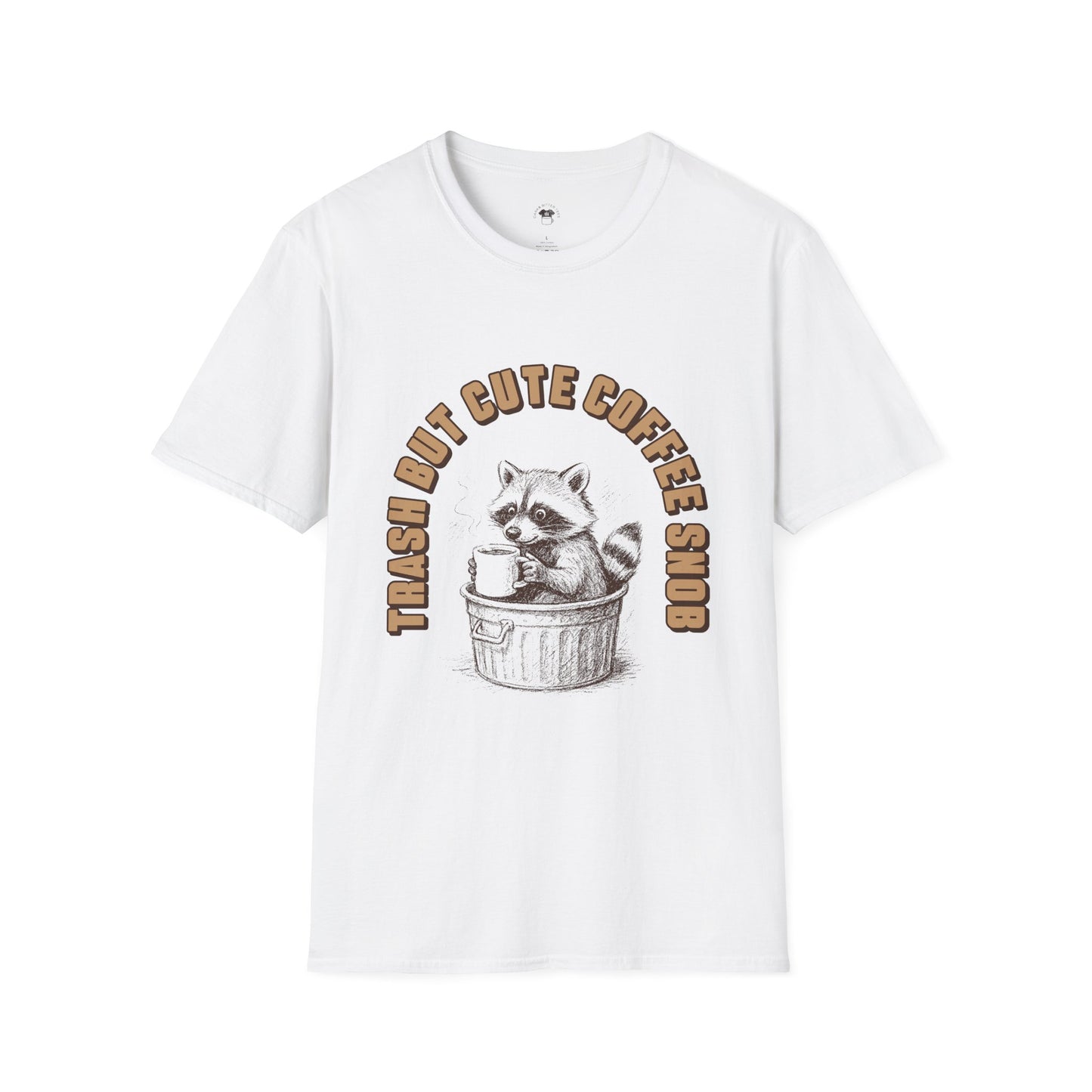 Funny Raccoon T-Shirt, Coffee Lover Tee, Gift for Coffee Snobs, Cute Animal Shirt, Perfect for Birthdays
