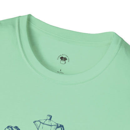 Fast strong Italian, Coffee Lover Unisex T-Shirt, Funny Coffee Tee, Cute Gift for Baristas, Coffee Obsessed Apparel, Casual Everyday Wear