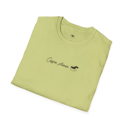 Coffee please, Coffee Lover Unisex T-Shirt, Funny Coffee Tee, Cute Gift for Baristas, Coffee Obsessed Apparel, Casual Everyday Wear
