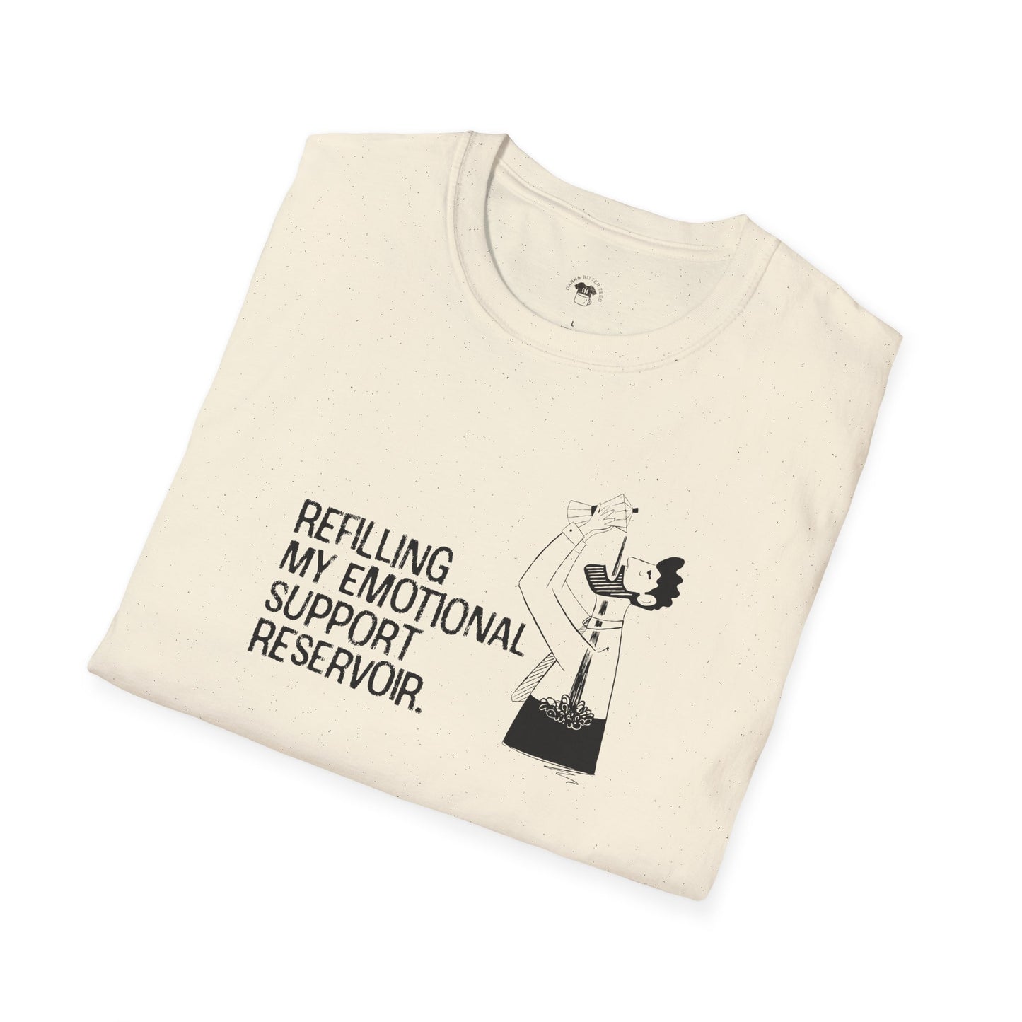 Refilling my emotional reservoir, Coffee Lover Unisex T-Shirt, Funny Coffee Tee, Cute Gift for Baristas, Coffee Obsessed Apparel, Casual Everyday Wear