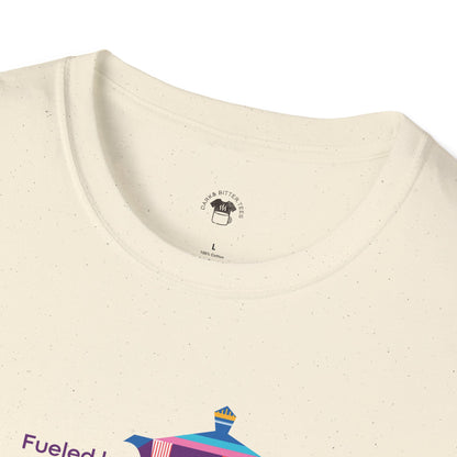 Fueled by coffee and creativity, Coffee Lover Unisex T-Shirt, Funny Coffee Tee, Cute Gift for Baristas, Coffee Obsessed Apparel, Casual Everyday Wear