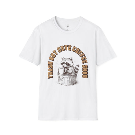 Cute Coffee Snob Graphic Tee, Unisex Oversized Shirt, Raccoon T-Shirt, Funny Gift for Coffee Lovers, Casual Wear, All Occasions
