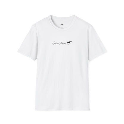 Coffee please, Coffee Lover Unisex T-Shirt, Funny Coffee Tee, Cute Gift for Baristas, Coffee Obsessed Apparel, Casual Everyday Wear