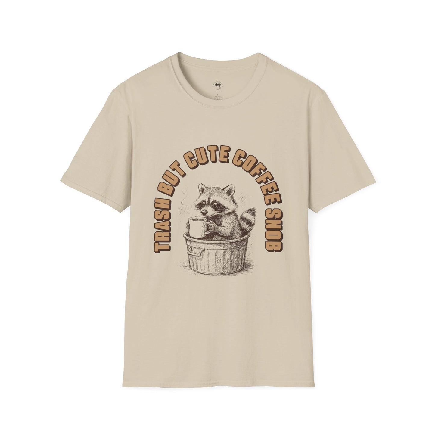 Funny Raccoon T-Shirt, Coffee Lover Tee, Gift for Coffee Snobs, Cute Animal Shirt, Perfect for Birthdays