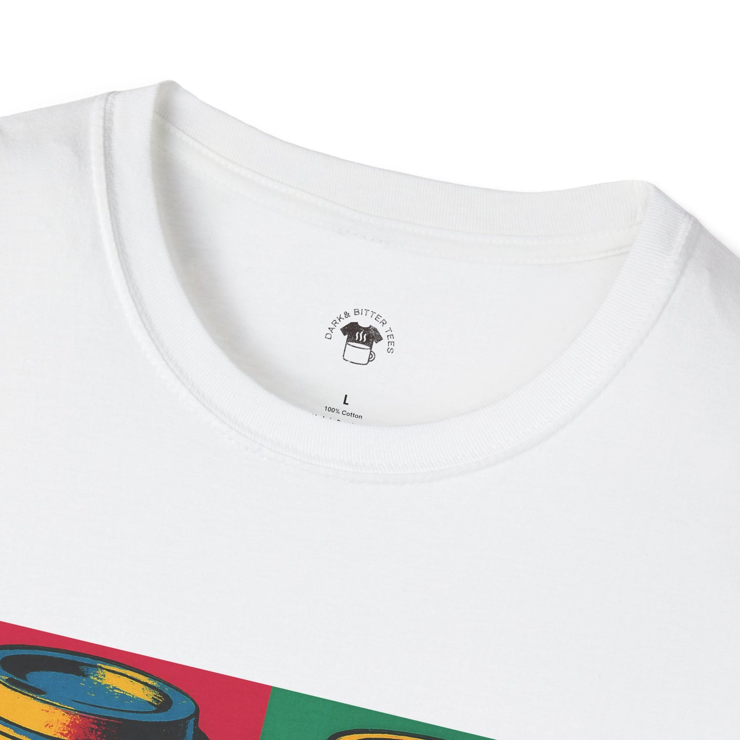 Warhol pop art to go coffee cup, Coffee Lover Unisex T-Shirt, Funny Coffee Tee, Cute Gift for Baristas, Coffee Obsessed Apparel, Casual Everyday Wear